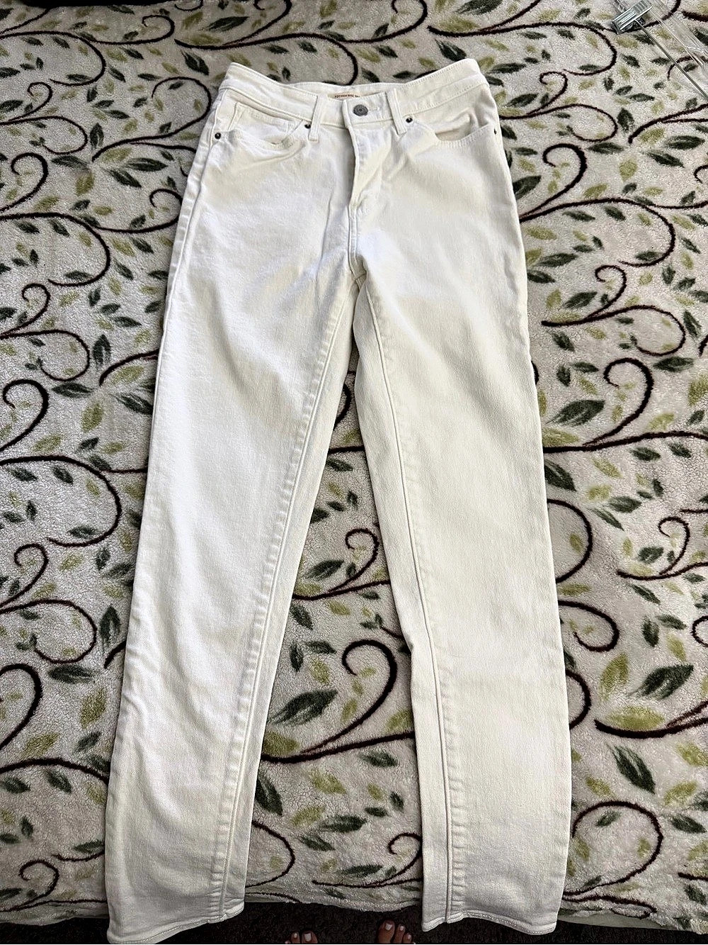 Levi's 721 High Rise Skinny Jeans White Waist 27
